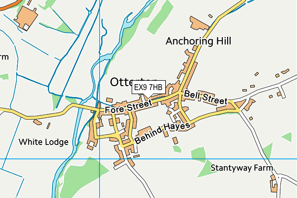 EX9 7HB map - OS VectorMap District (Ordnance Survey)