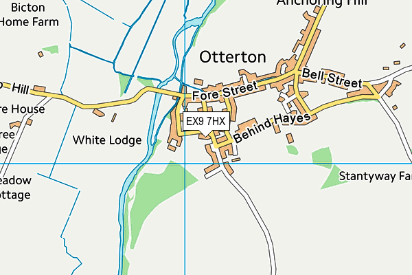 EX9 7HX map - OS VectorMap District (Ordnance Survey)