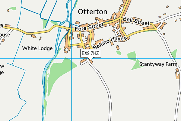 EX9 7HZ map - OS VectorMap District (Ordnance Survey)