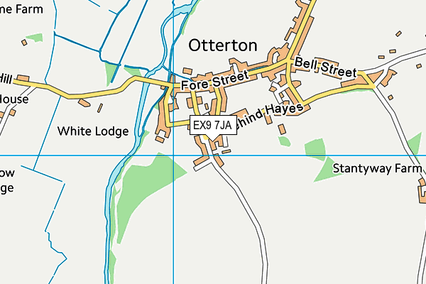 EX9 7JA map - OS VectorMap District (Ordnance Survey)