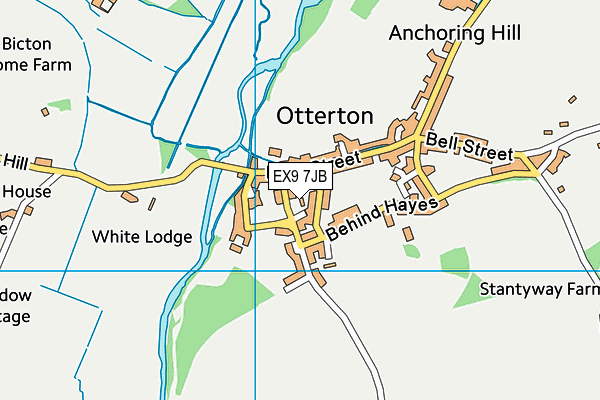 EX9 7JB map - OS VectorMap District (Ordnance Survey)