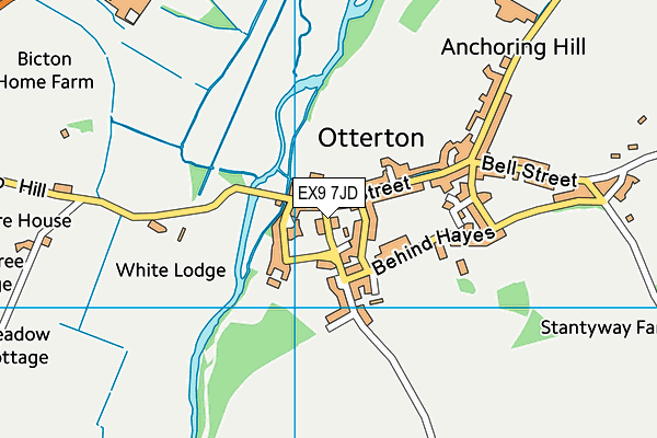 EX9 7JD map - OS VectorMap District (Ordnance Survey)