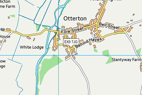 EX9 7JG map - OS VectorMap District (Ordnance Survey)