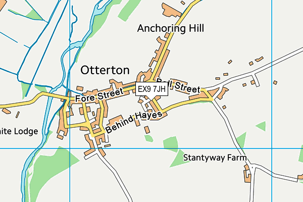 EX9 7JH map - OS VectorMap District (Ordnance Survey)