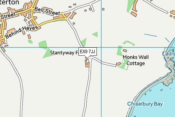 Stantyway Playing Field map (EX9 7JJ) - OS VectorMap District (Ordnance Survey)