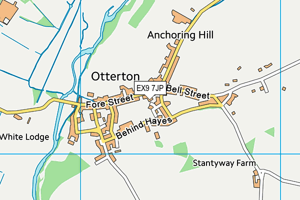 EX9 7JP map - OS VectorMap District (Ordnance Survey)