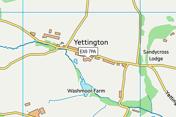 EX9 7PA map - OS VectorMap District (Ordnance Survey)