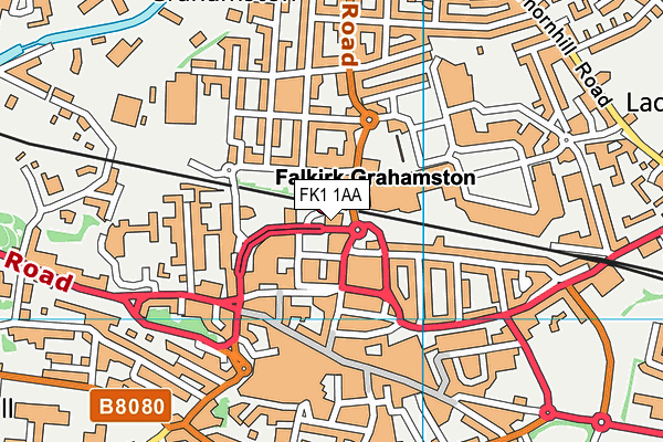 FK1 1AA map - OS VectorMap District (Ordnance Survey)