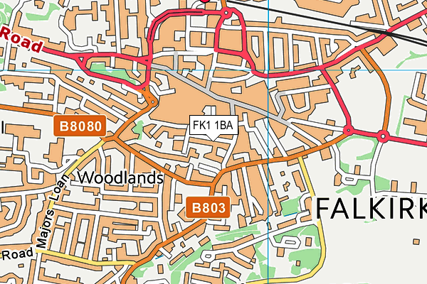 FK1 1BA map - OS VectorMap District (Ordnance Survey)