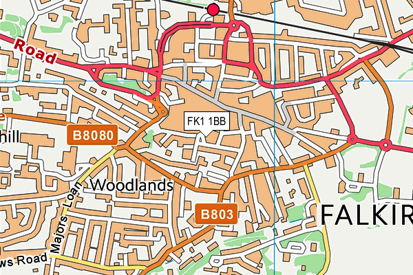 FK1 1BB map - OS VectorMap District (Ordnance Survey)