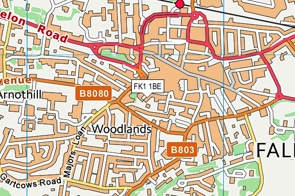 FK1 1BE map - OS VectorMap District (Ordnance Survey)