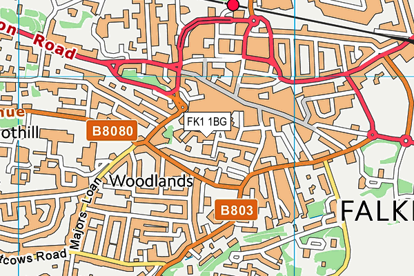 FK1 1BG map - OS VectorMap District (Ordnance Survey)