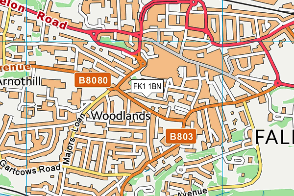 FK1 1BN map - OS VectorMap District (Ordnance Survey)