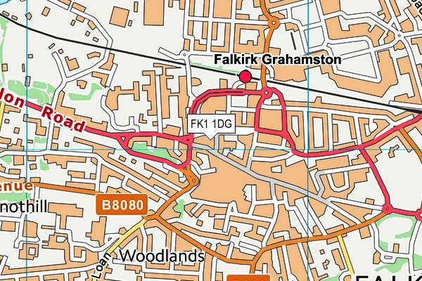 FK1 1DG map - OS VectorMap District (Ordnance Survey)