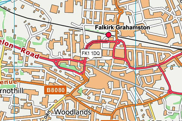 FK1 1DQ map - OS VectorMap District (Ordnance Survey)