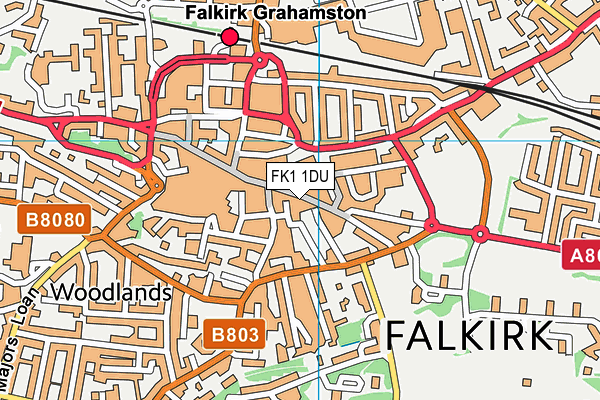 FK1 1DU map - OS VectorMap District (Ordnance Survey)