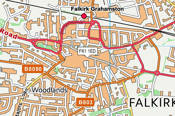 FK1 1ED map - OS VectorMap District (Ordnance Survey)