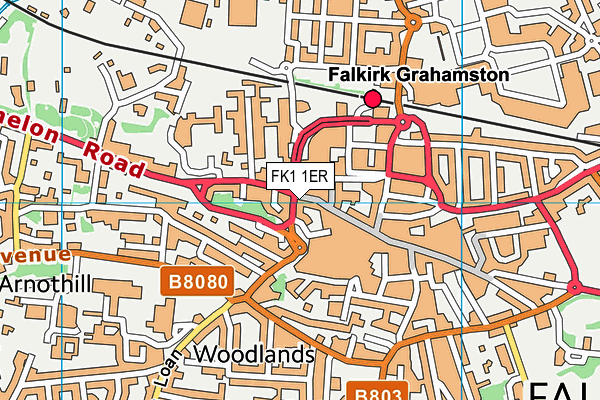 FK1 1ER map - OS VectorMap District (Ordnance Survey)