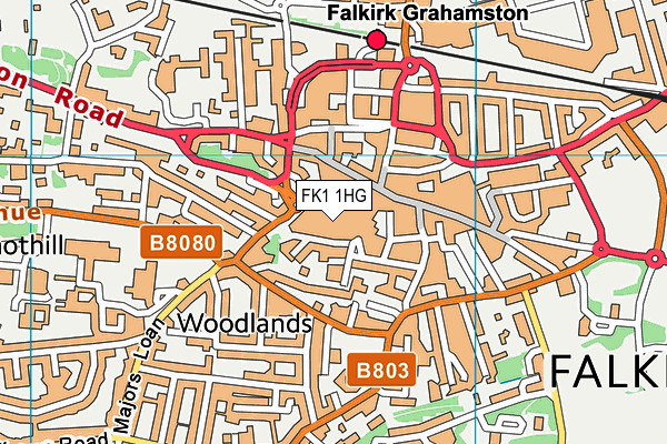 FK1 1HG map - OS VectorMap District (Ordnance Survey)