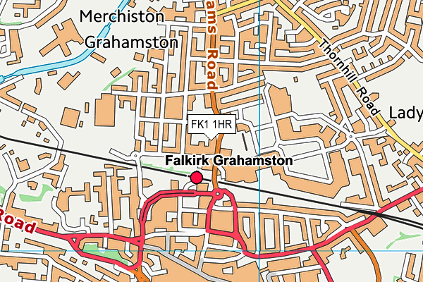 FK1 1HR map - OS VectorMap District (Ordnance Survey)