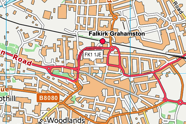 FK1 1JE map - OS VectorMap District (Ordnance Survey)