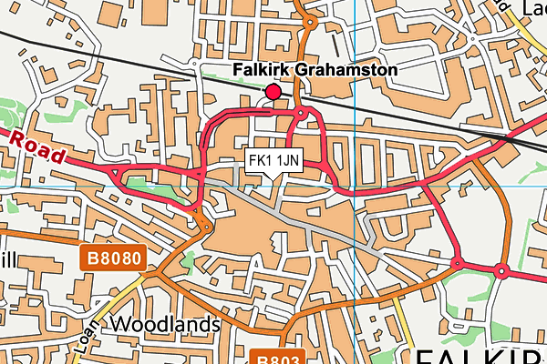 FK1 1JN map - OS VectorMap District (Ordnance Survey)