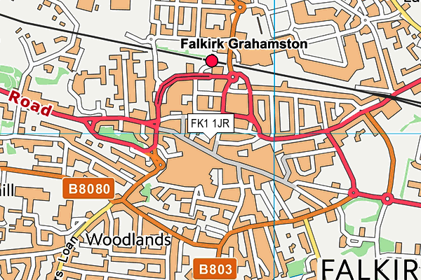 FK1 1JR map - OS VectorMap District (Ordnance Survey)