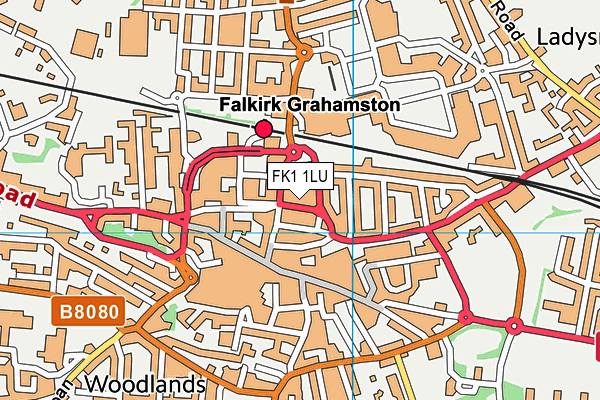 FK1 1LU map - OS VectorMap District (Ordnance Survey)