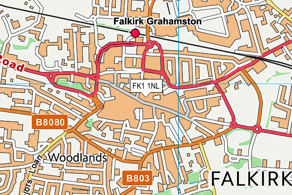 FK1 1NL map - OS VectorMap District (Ordnance Survey)