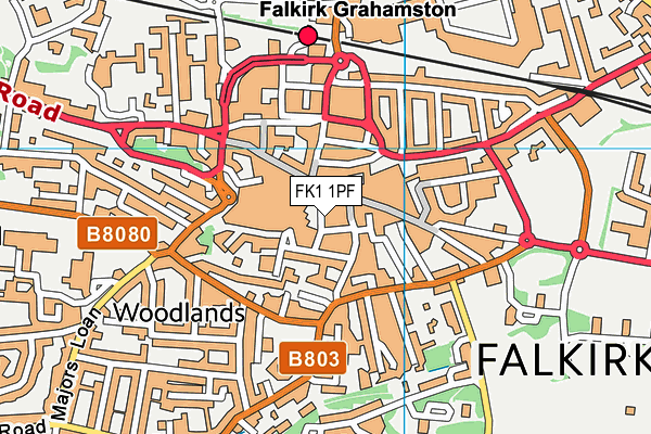 FK1 1PF map - OS VectorMap District (Ordnance Survey)