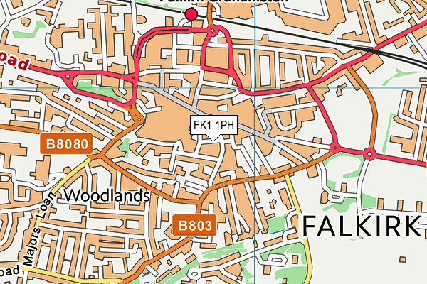 FK1 1PH map - OS VectorMap District (Ordnance Survey)