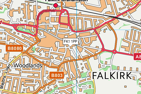 FK1 1PP map - OS VectorMap District (Ordnance Survey)