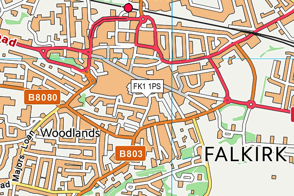 FK1 1PS map - OS VectorMap District (Ordnance Survey)