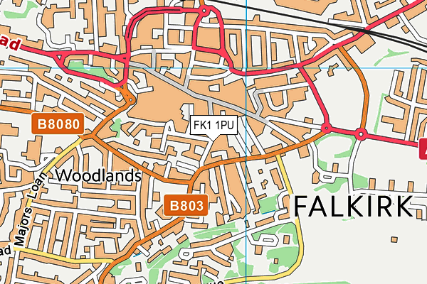 FK1 1PU map - OS VectorMap District (Ordnance Survey)