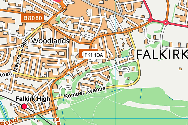 FK1 1QA map - OS VectorMap District (Ordnance Survey)