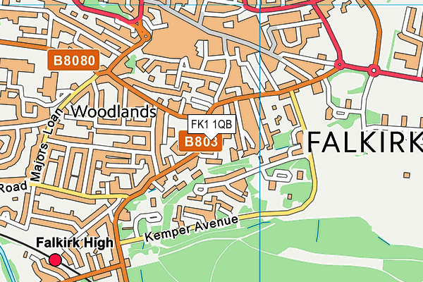 FK1 1QB map - OS VectorMap District (Ordnance Survey)