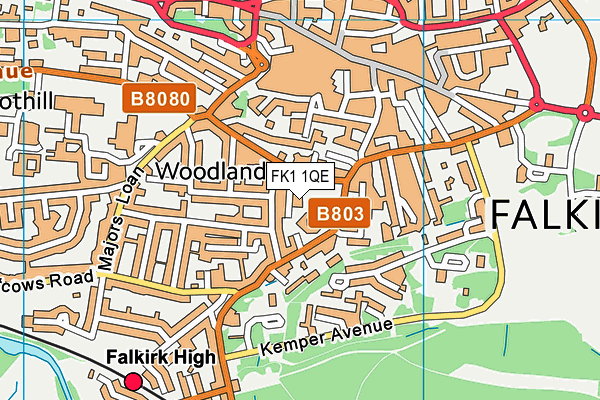 FK1 1QE map - OS VectorMap District (Ordnance Survey)