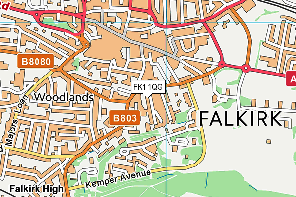 FK1 1QG map - OS VectorMap District (Ordnance Survey)