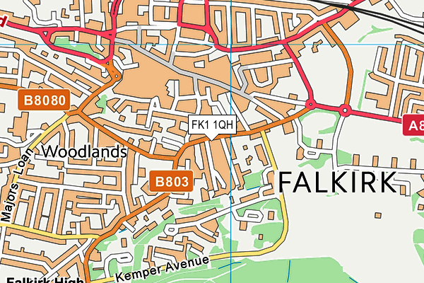 FK1 1QH map - OS VectorMap District (Ordnance Survey)