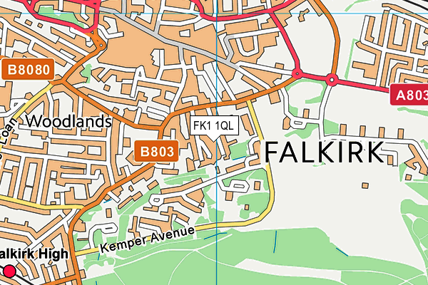 FK1 1QL map - OS VectorMap District (Ordnance Survey)