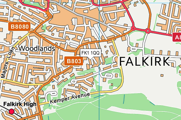 FK1 1QQ map - OS VectorMap District (Ordnance Survey)