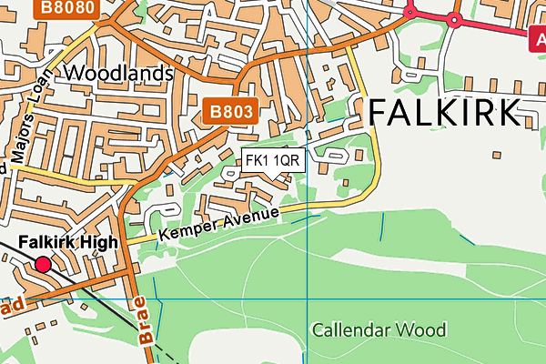 FK1 1QR map - OS VectorMap District (Ordnance Survey)