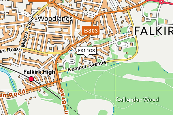 FK1 1QS map - OS VectorMap District (Ordnance Survey)