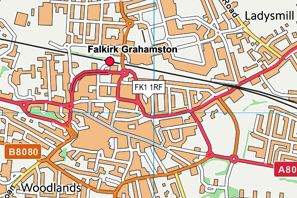 FK1 1RF map - OS VectorMap District (Ordnance Survey)