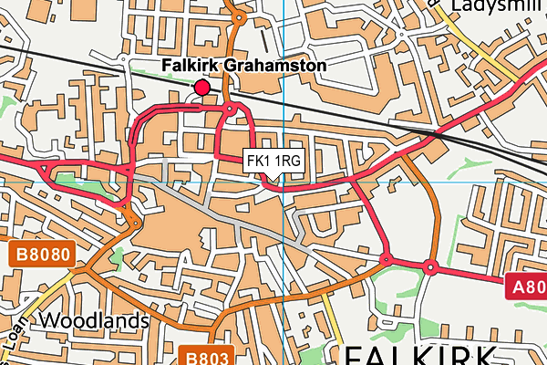 FK1 1RG map - OS VectorMap District (Ordnance Survey)