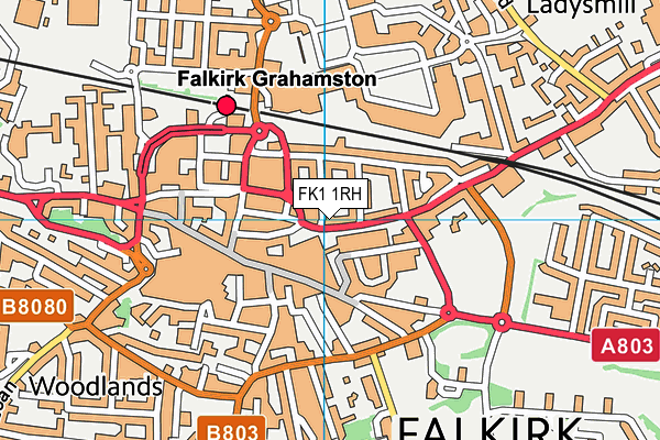 FK1 1RH map - OS VectorMap District (Ordnance Survey)