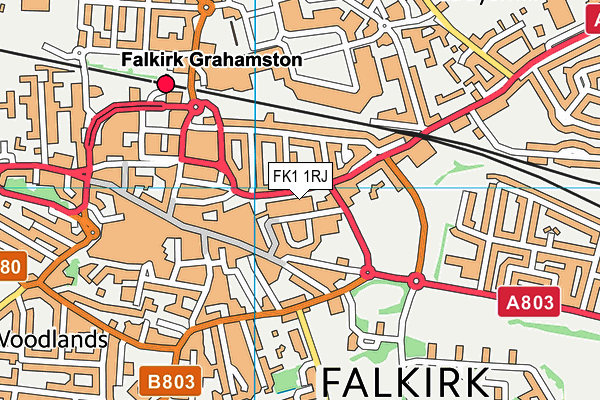 FK1 1RJ map - OS VectorMap District (Ordnance Survey)