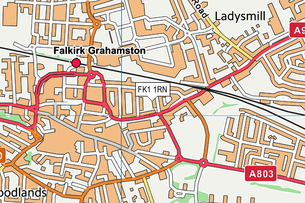 FK1 1RN map - OS VectorMap District (Ordnance Survey)