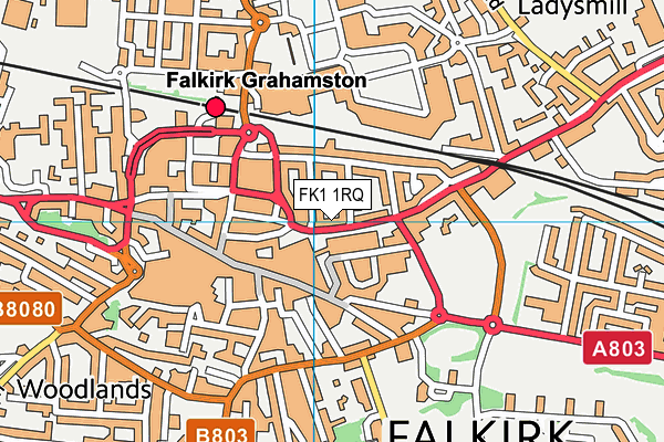 FK1 1RQ map - OS VectorMap District (Ordnance Survey)