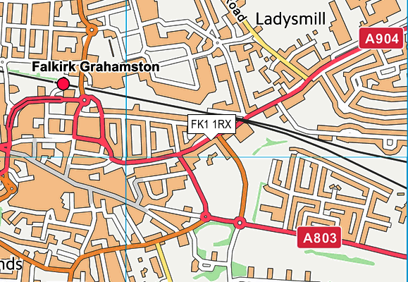 FK1 1RX map - OS VectorMap District (Ordnance Survey)